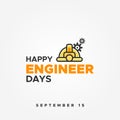 Happy Engineer Days Vector Design Illustration For Celebrate Moment