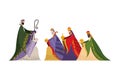 Three wise men of happy epiphany day vector design Royalty Free Stock Photo