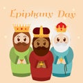 Happy epiphany day poster Royalty Free Stock Photo