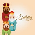 Happy epiphany day poster Royalty Free Stock Photo