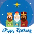 Happy epiphany day poster