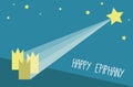 Happy Epiphany vector card Royalty Free Stock Photo