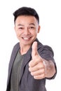 Happy, exited man giving thumb up Royalty Free Stock Photo