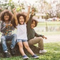 Happy face African american kids Royalty Free Stock Photo