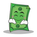 Happy face Dollar character cartoon style