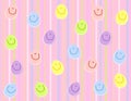 Happy Face Easter Eggs Background Royalty Free Stock Photo