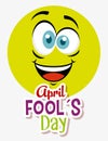 happy face expression to fools day Royalty Free Stock Photo