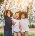 Happy face kid children joyfully cheerful and laughing. Royalty Free Stock Photo