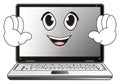 Happy face of laptop Royalty Free Stock Photo