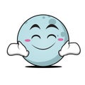 Happy face moon cartoon character Royalty Free Stock Photo