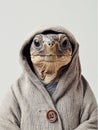 a turtle dressed as an old lady Royalty Free Stock Photo