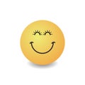 Happy face vector illustration emoticon smile element yellow color