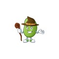 Happy Face Witch green beans cartoon character style