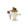 Happy Face Witch white radish cartoon character style