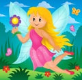Happy fairy theme image 2 Royalty Free Stock Photo