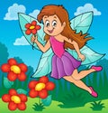 Happy fairy theme image 5 Royalty Free Stock Photo