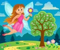 Happy fairy theme image 6 Royalty Free Stock Photo