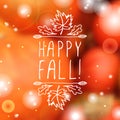 Happy Fall - typographic element