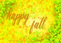 Happy fall well wishes digital card Royalty Free Stock Photo