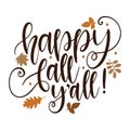 Happy fall yall typography t-shirt design, tee print, t-shirt design