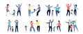 Happy families dancing together. Children and parents activities, celebrating party or home disco time. Mother father Royalty Free Stock Photo