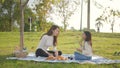 Happy family asian mother with little girl play together and have enjoyed ourselves together Royalty Free Stock Photo