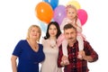 Happy family with balloons Royalty Free Stock Photo