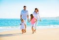 Happy Family on the Beach Royalty Free Stock Photo