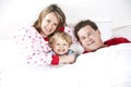 Happy Family at bedtime Royalty Free Stock Photo