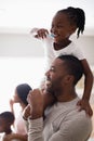 Happy family brushing teeth in bathroom Royalty Free Stock Photo