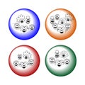 Happy family buttons Royalty Free Stock Photo