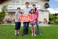 Happy family buying new house Royalty Free Stock Photo