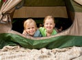 Happy family camping in the park Royalty Free Stock Photo