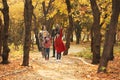 Happy family with children spending time together in park Royalty Free Stock Photo