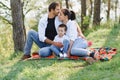 Happy family dad mom and son having fun and playing Royalty Free Stock Photo
