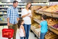 Happy family doing shopping Royalty Free Stock Photo