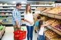 Happy family doing shopping Royalty Free Stock Photo