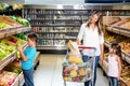 Happy family doing shopping Royalty Free Stock Photo