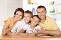 Happy family drawing Royalty Free Stock Photo