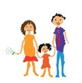 Happy family drawing Royalty Free Stock Photo