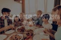 Happy Family Eat Delicious Food. Thanksgiving Day. Royalty Free Stock Photo