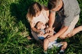 Happy family enjoying together in summer day Royalty Free Stock Photo