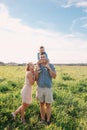 Happy family enjoying together in summer day Royalty Free Stock Photo