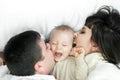 Happy family - father, mother and baby Royalty Free Stock Photo