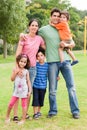 Happy family of five Royalty Free Stock Photo