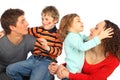 Happy family of four Royalty Free Stock Photo