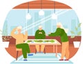 Happy family or friends man and woman sitting at table and playing strategy logical board card game Royalty Free Stock Photo