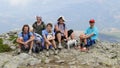 Happy family in Gennargentu National Park Royalty Free Stock Photo