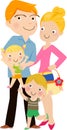 Happy family gesturing with cheerful smile.