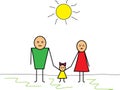 Happy family ÃÂ¡hildren drawing's